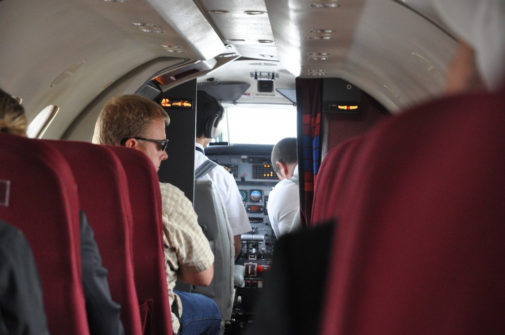 A rare glimpse into the cockpit...