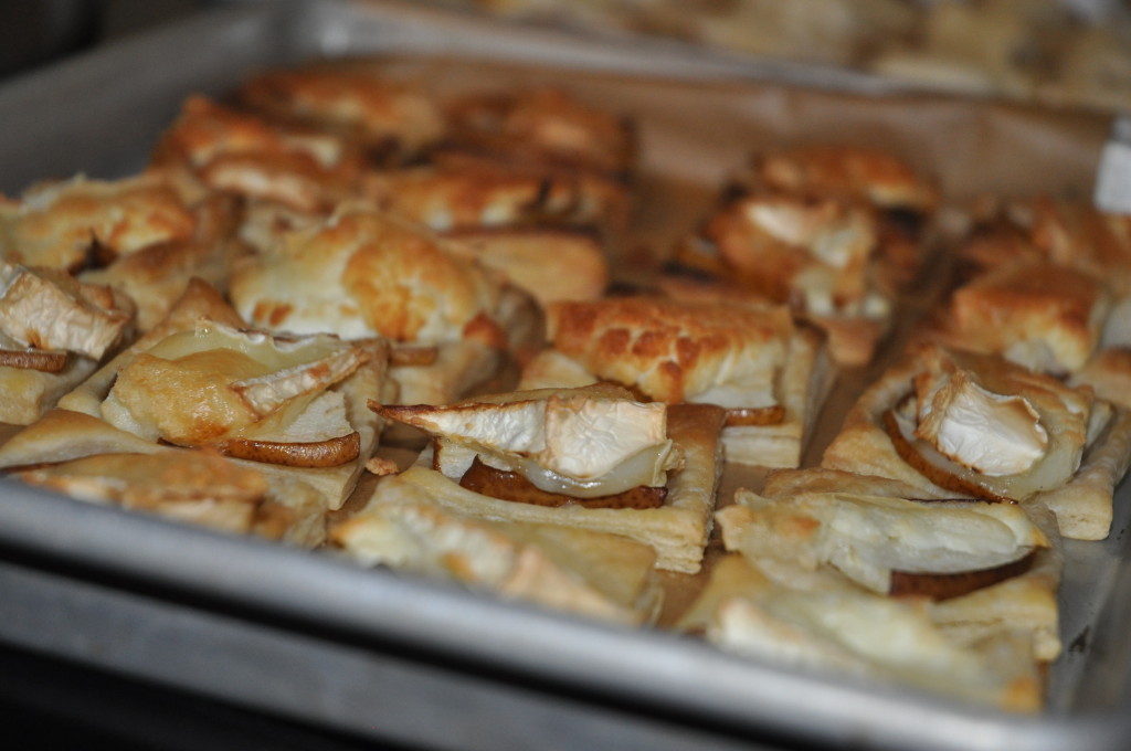 Pear and goat cheese tartlets. So delicious.