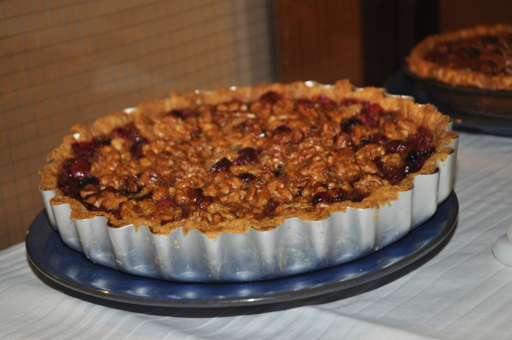 Frank's signature Cranberry Walnut Tart. Way back in 2011 he and I taught a baking class and this was one of the recipes we used. Still has phenomenal now as it was back then. Unfortunately I didn't get a chance to snap a photo of the pecan pie.